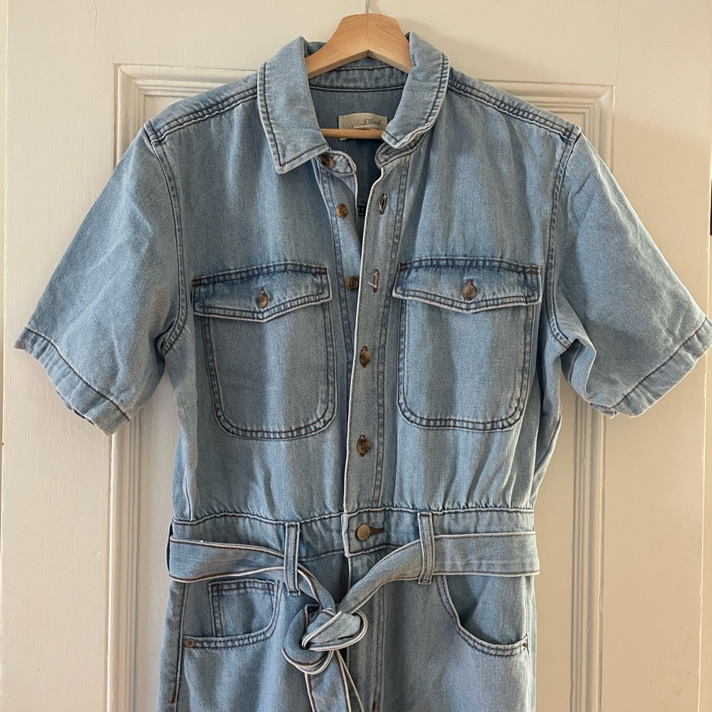 Universal Thread Light Blue Denim Jumpsuit